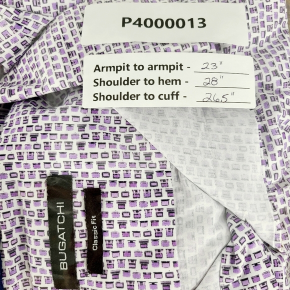 Bugatchi Men's Button Down Shirt All Over Computers Pattern Long Sleeve Size XL - Picture 13 of 13